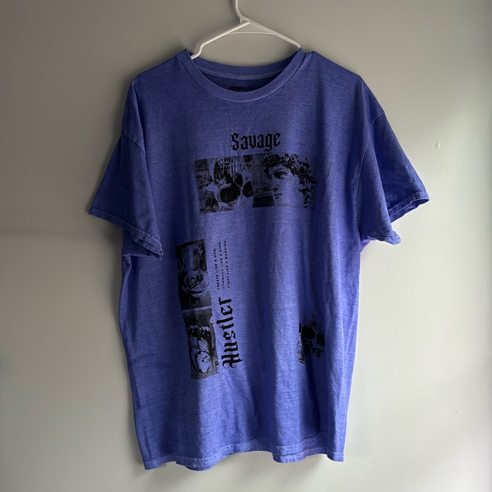 Purple / savage hustle short sleeve tee (L)